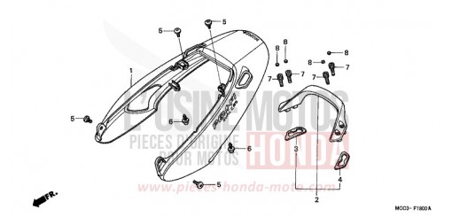 REAR COWL CB1100SFY de 2000